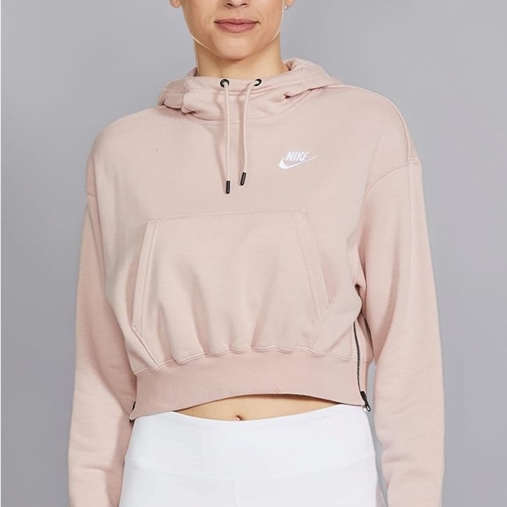 Nike Women’s Blush Pink Cropped Hoodie